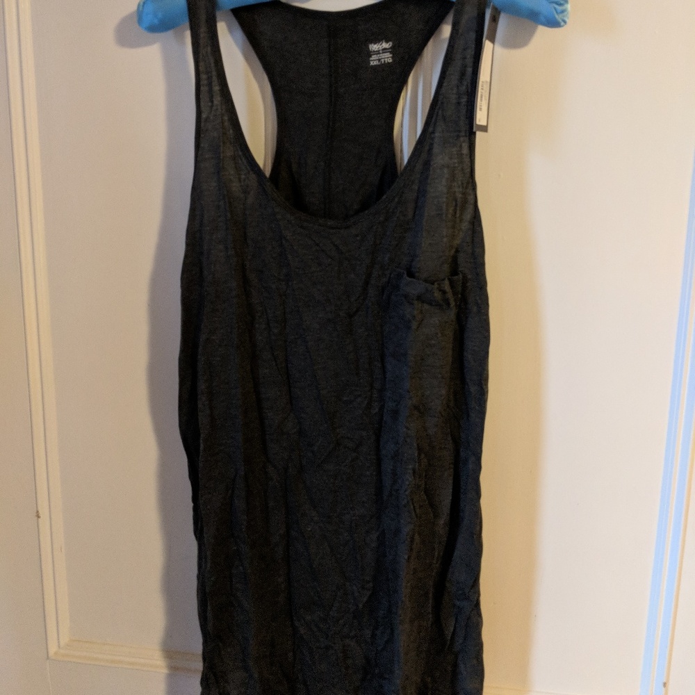 NWT Mossimo Charcoal Pocket Tank 2XL